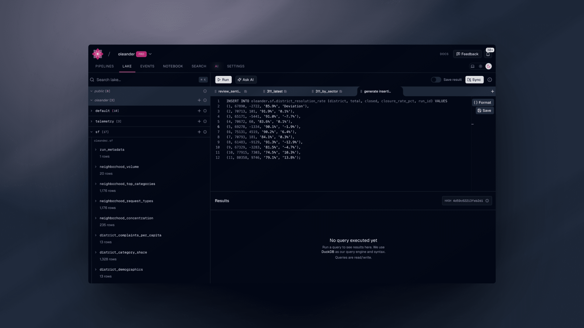 Query view